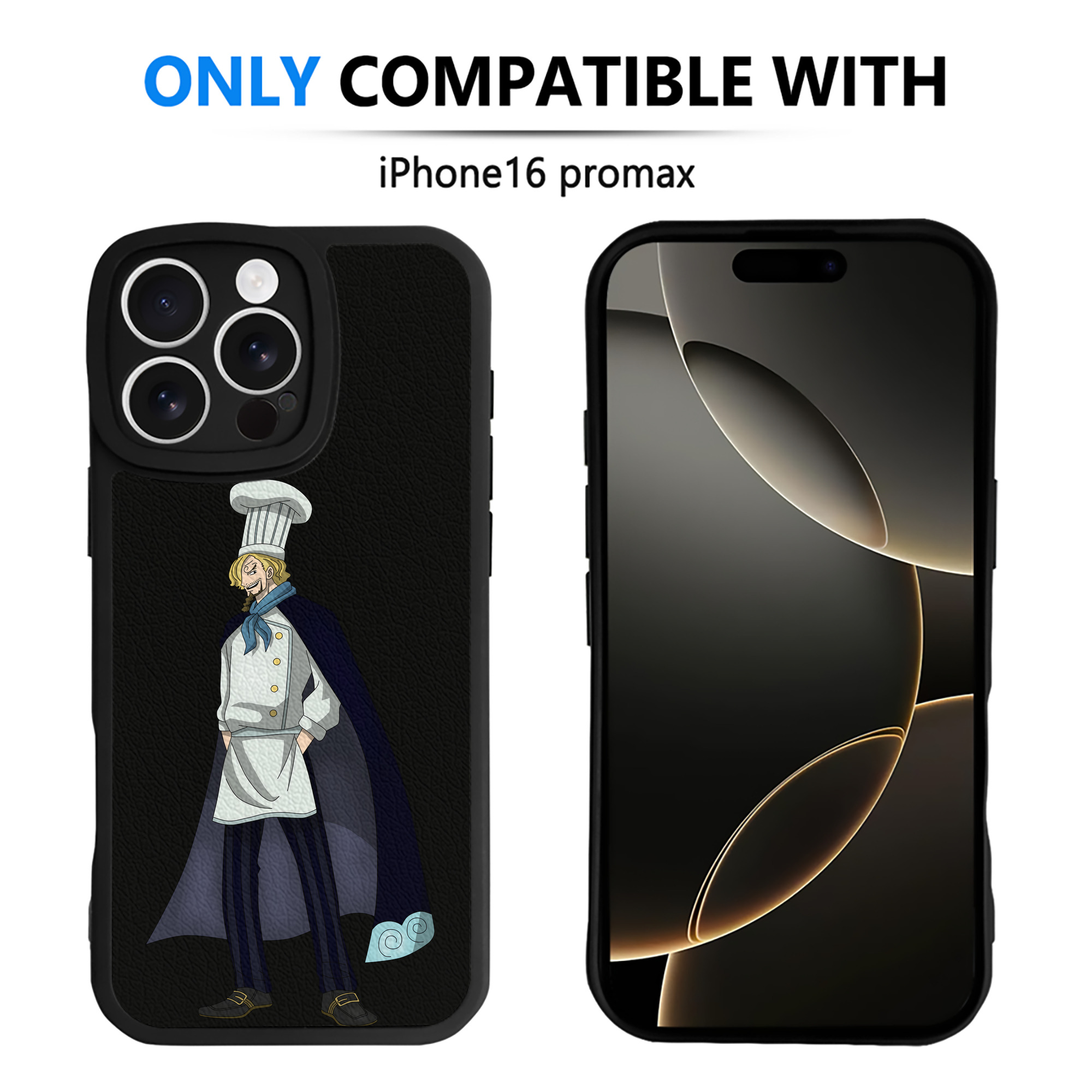 （画像用） ワンピース サンジ ONE PIECE Sanji 【iPhone 16シリーズ対応】シリコンスマホケース（レザー調） 材質：シリコン